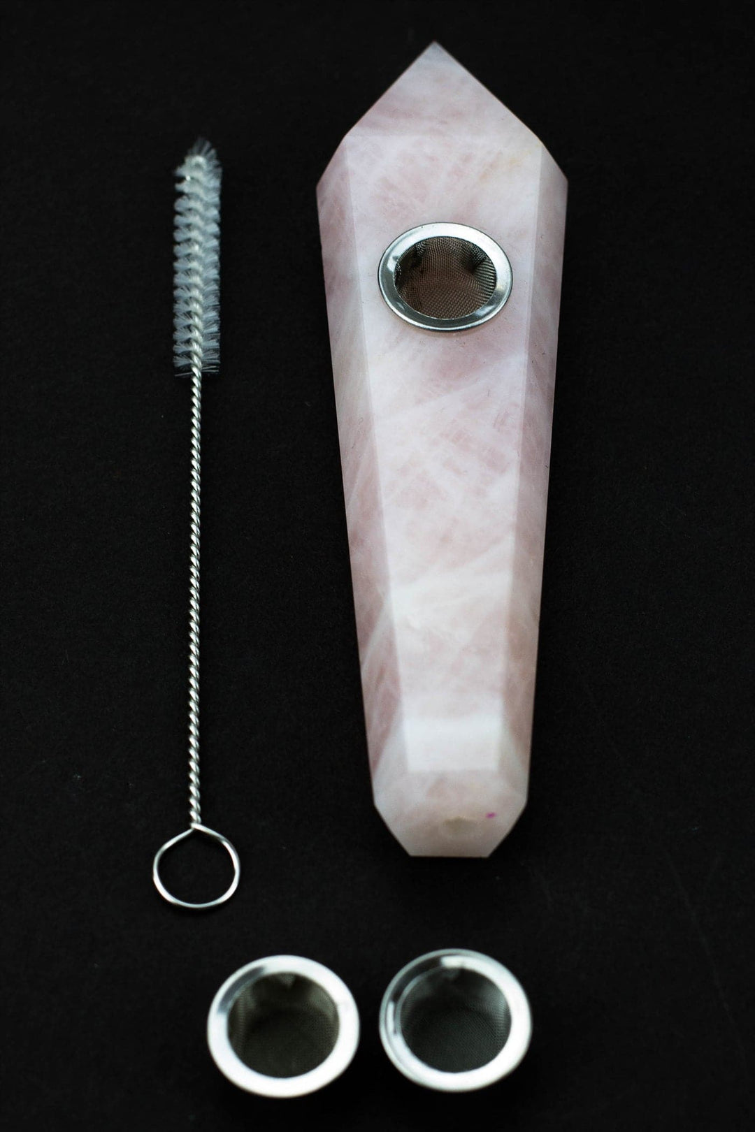Acid secs pink rose quartz smoking pipe_1