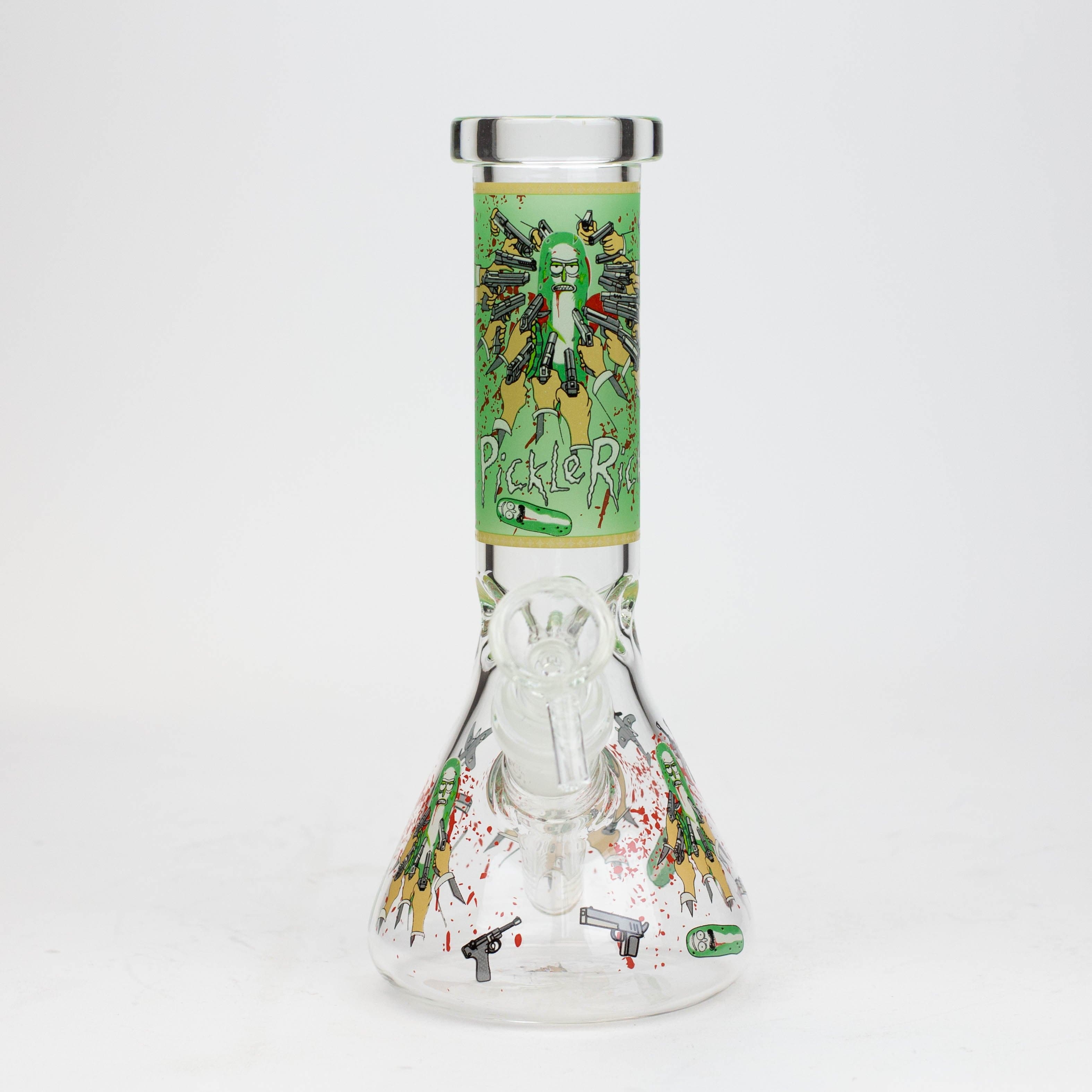 NM glass water pipes glow In the dark 8"_12