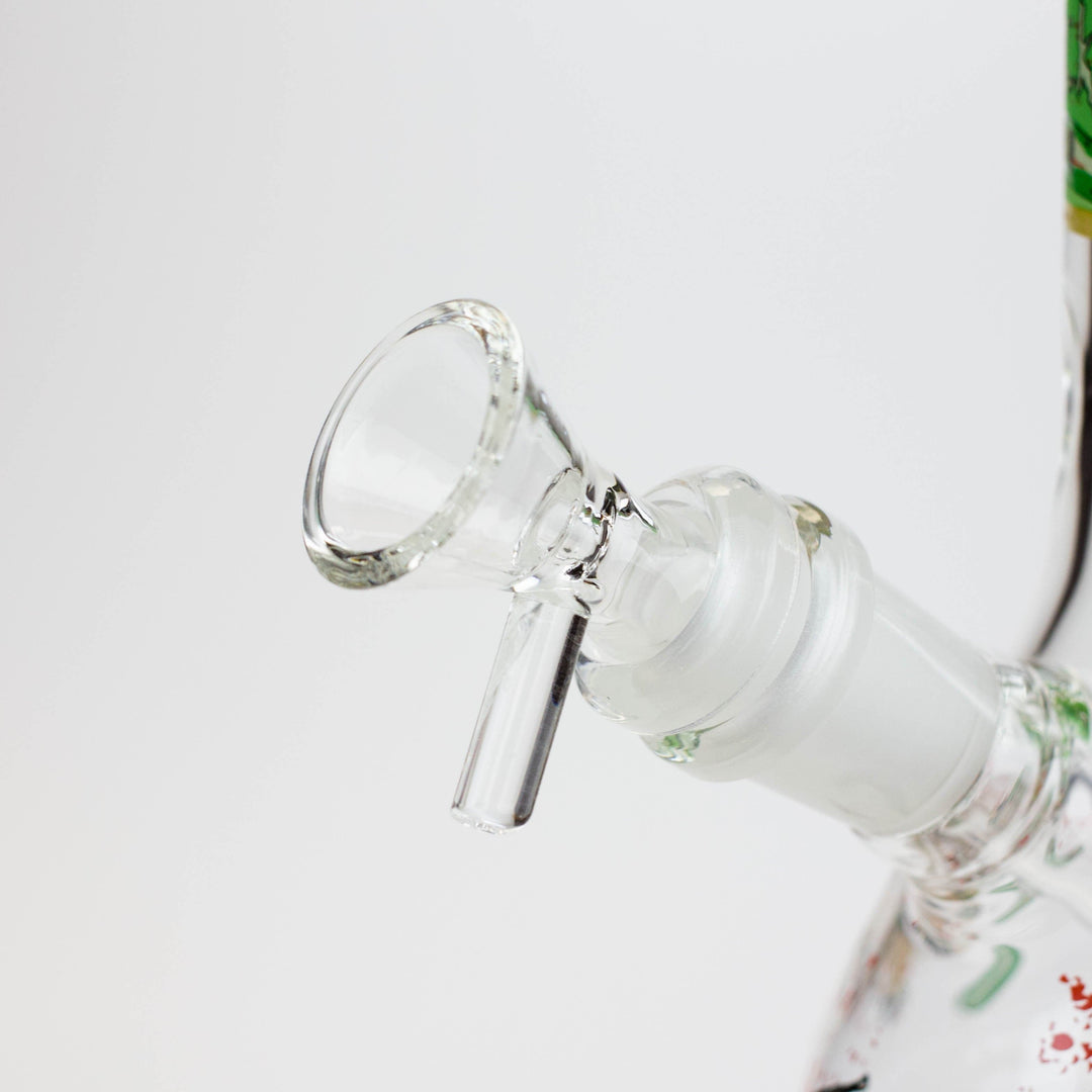 NM glass water pipes glow In the dark 8"