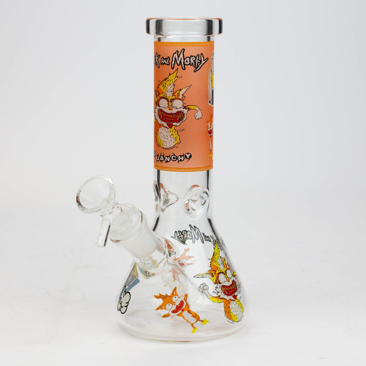 NM glass water pipes glow In the dark 8"
