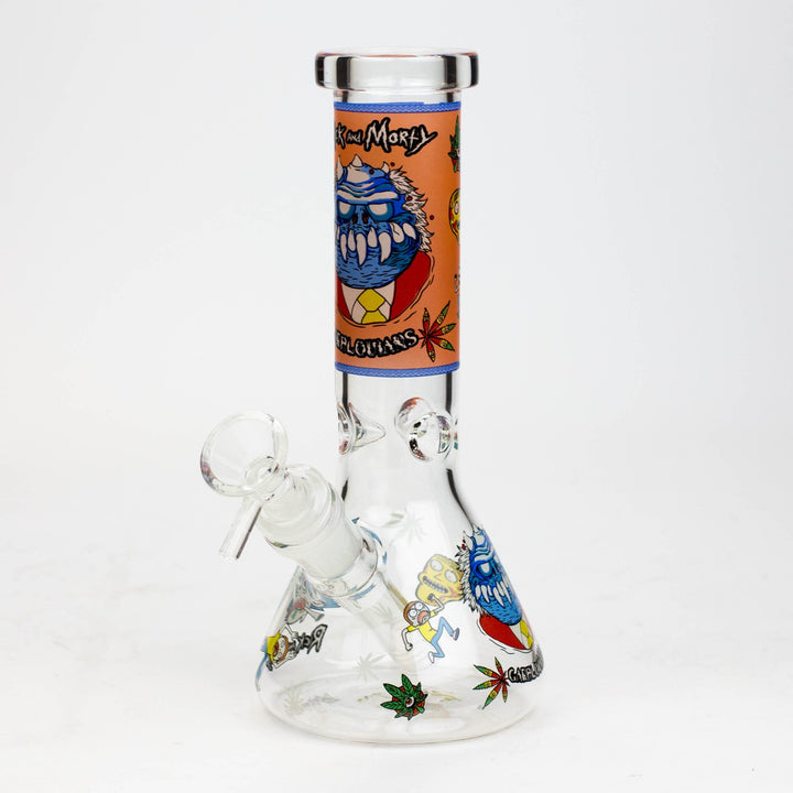 NM glass water pipes glow In the dark 8"