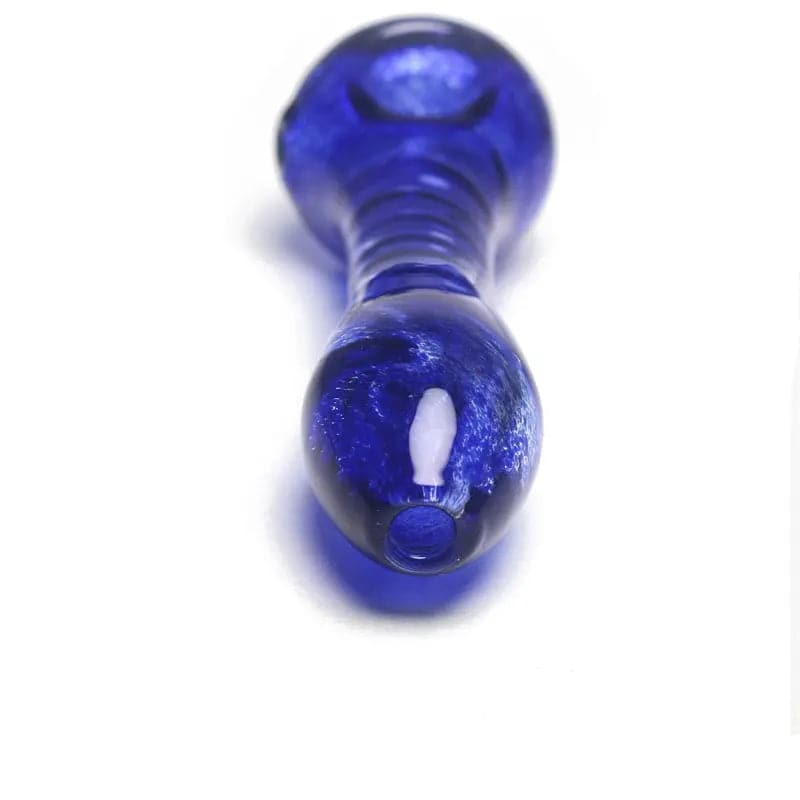 Blue Spiral Pattern Glass Pipe