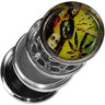 Fine Toothed Metal Grinder with Pollen Screen Bob Marley Design