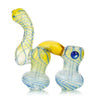 Double Chamber Glass Hand Pipe with Chambers Twists Upwards