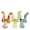 Couples Hand Pipe with Twisting Design Double Mouth Bubbler