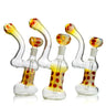 Fumed Color Dots Bong with Male Bubble Bowl