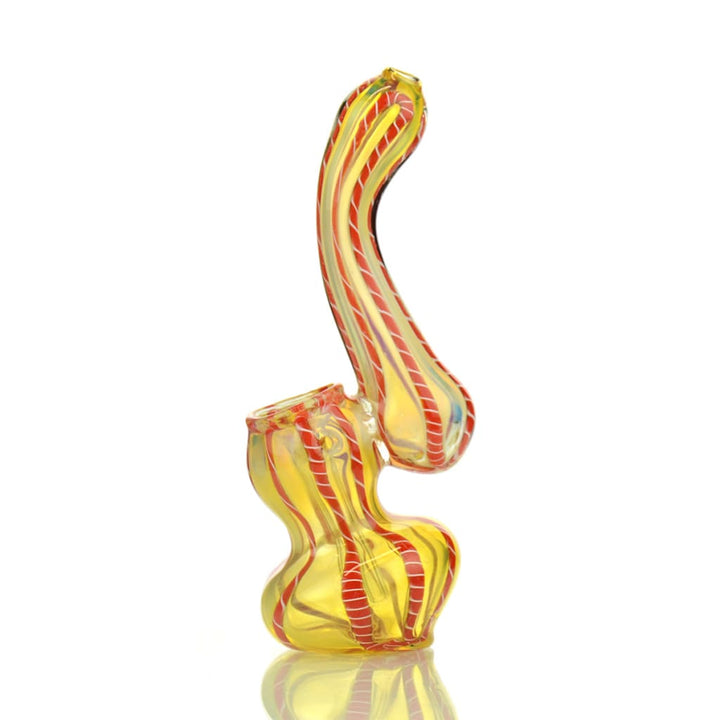 Silver Fume Glass Bubbler With Twisting Design