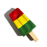 Ceramic Ice Pop Pipe with Rasta Colors