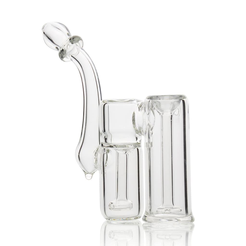 Clear Glass Double Chamber Bubbler