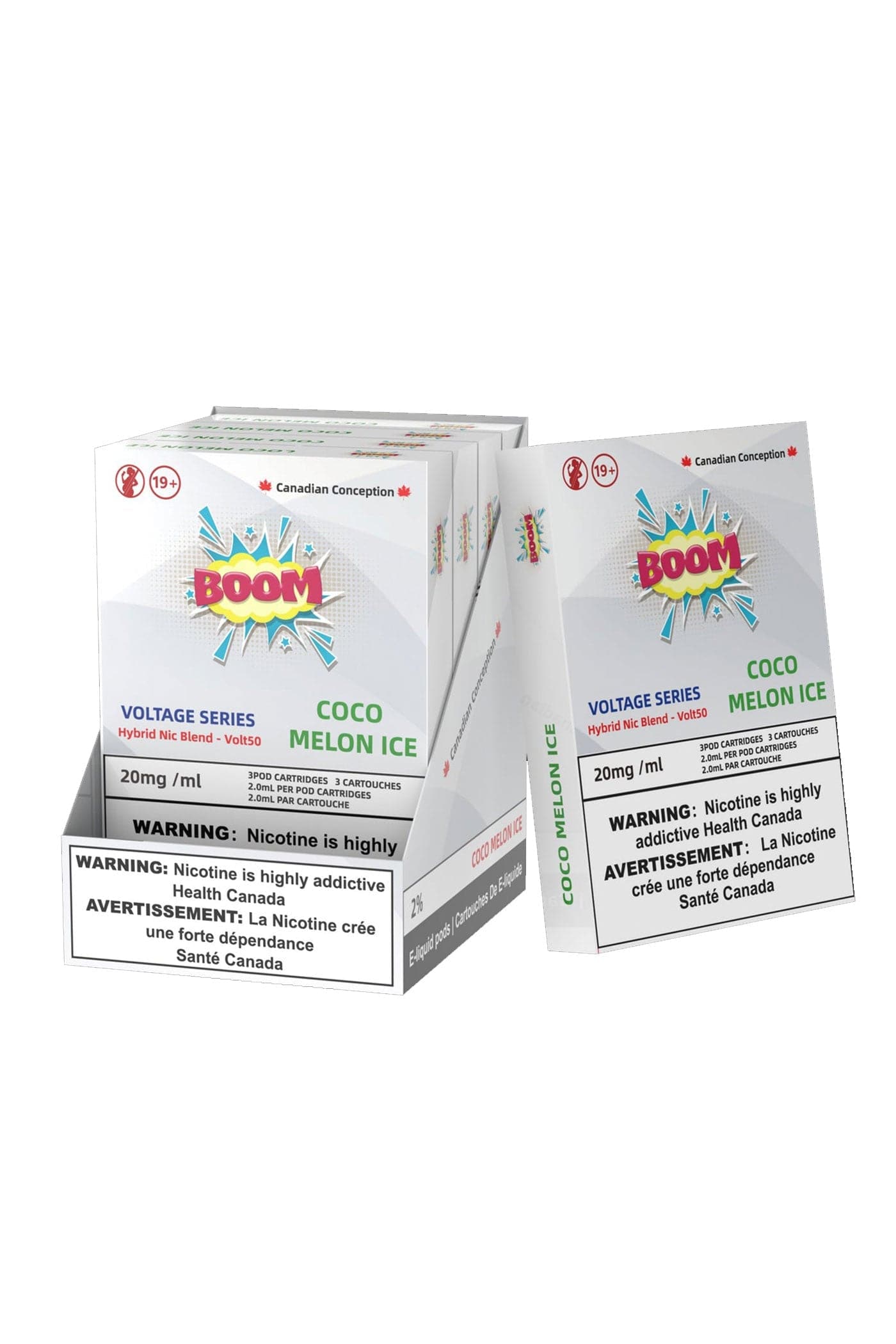Boom Hybrid Nic Blend Pods 20mg (S Compatible) Box of 5 - Voltage Series