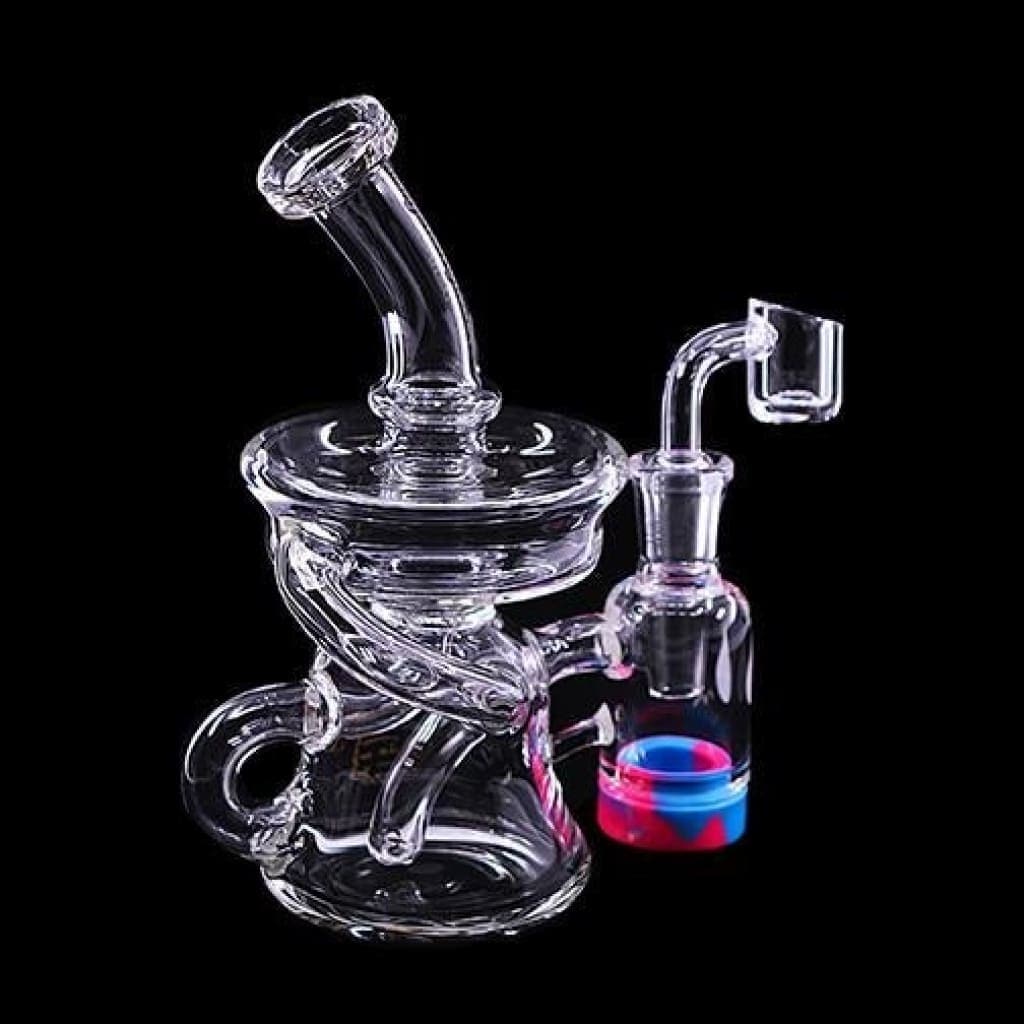 Crystal Glass Color Arm Ufo Recycler Rig