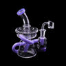 Crystal Glass Ufo Recycler Dab Rig with 5ml Silicone Bucket Set