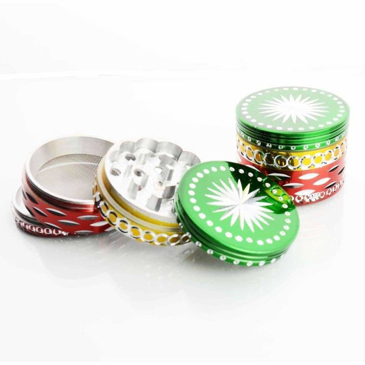 Diamond Cut Rasta Grinder with Sharp Precision Teeth