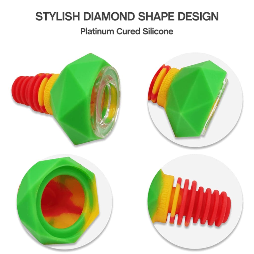 Diamond Silicone Glass Bowl