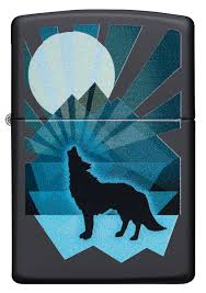 Zippo wolf and moon_0