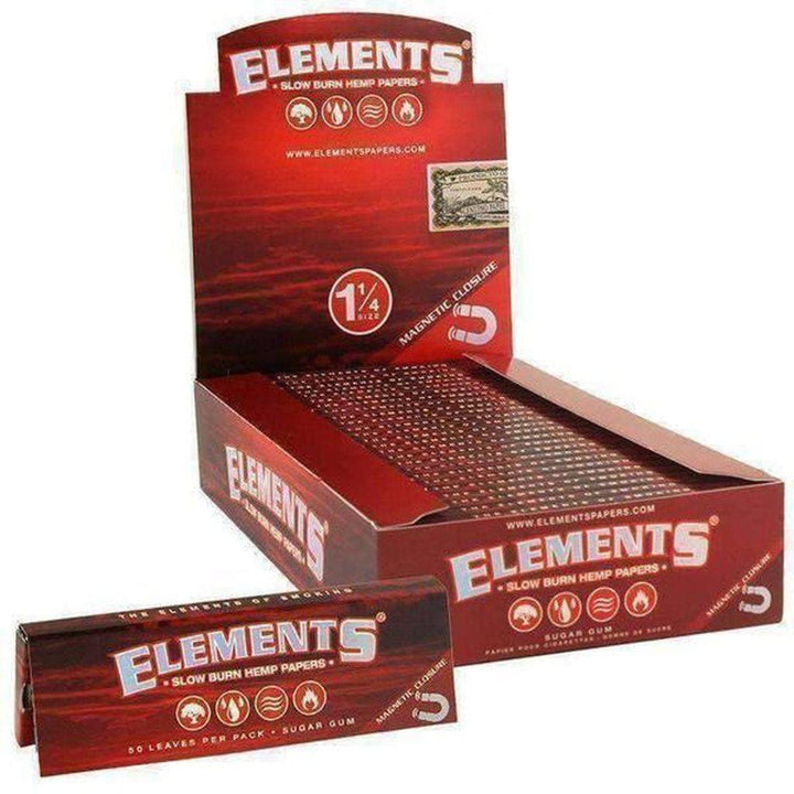 Elements Red Magnetic Slow Burn Hemp Rolling Papers