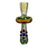 Gold Fumed Rasta Glass Chillum Pocket Pipe