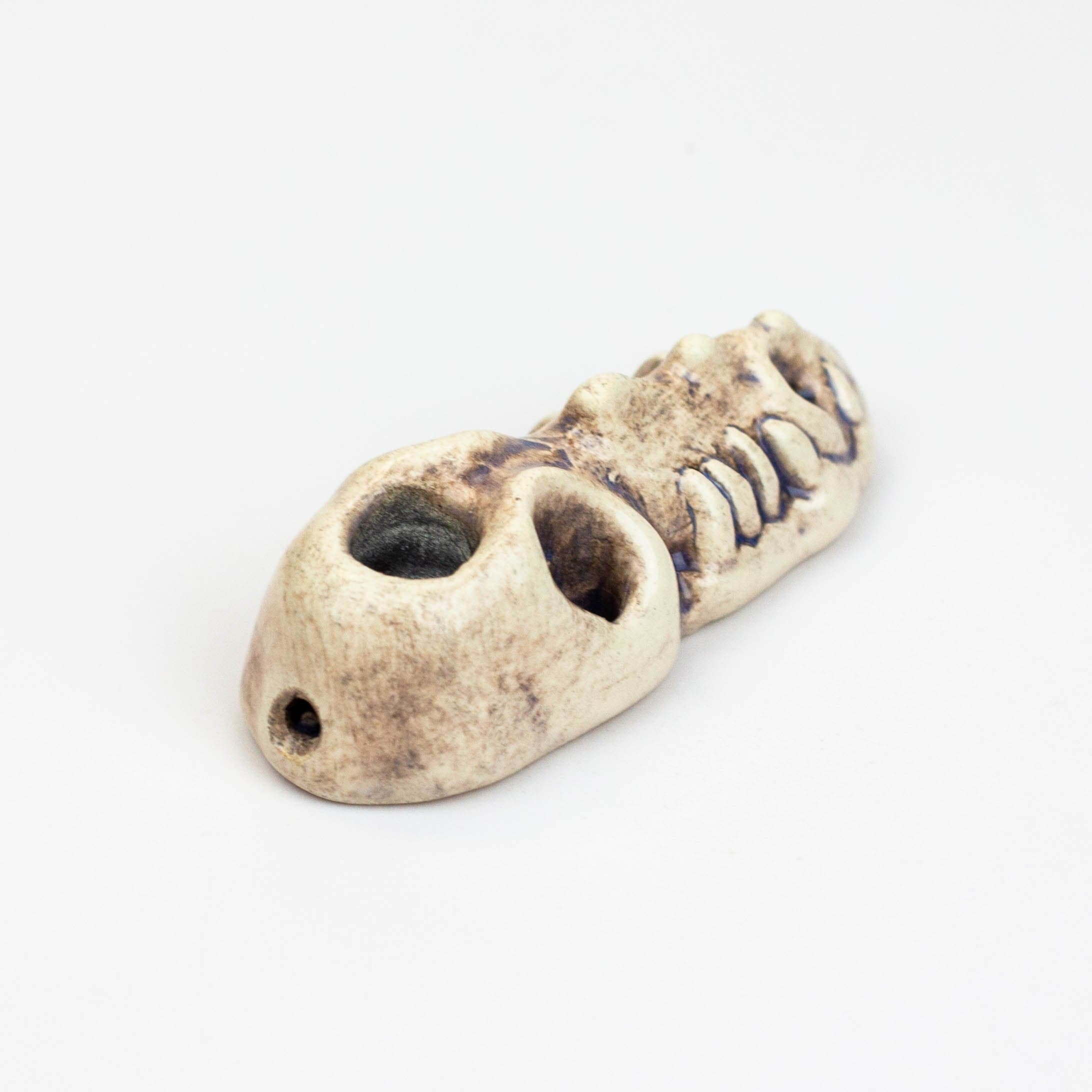 Handmade ceramic smoking pipe mini gator_2