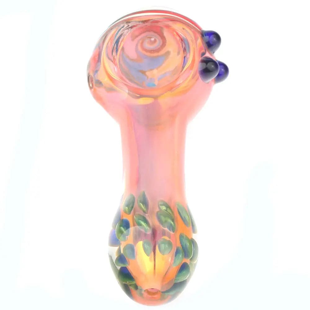 Wig Wag Glass Marble Fumed Spoon Pipe By Puffing Bird
