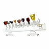 16 Slot Glass Slide Display Stand for Smoke Shops and Home