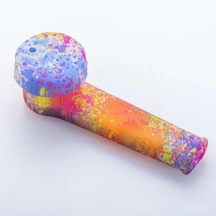 Glow-In-The-Dark Silicone Hand Pipe With Lid