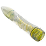 Glass Chillum Features Subtle Gold Fuming and Blue Color-changing Elements
