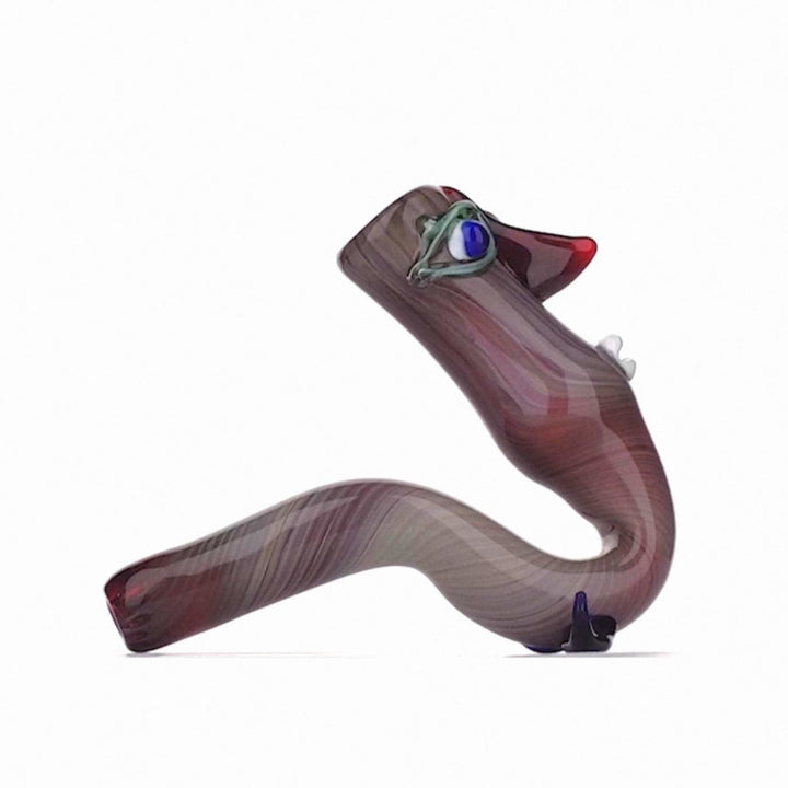 Heady Book Worm Glass Pipe: Unique Smoking Experience