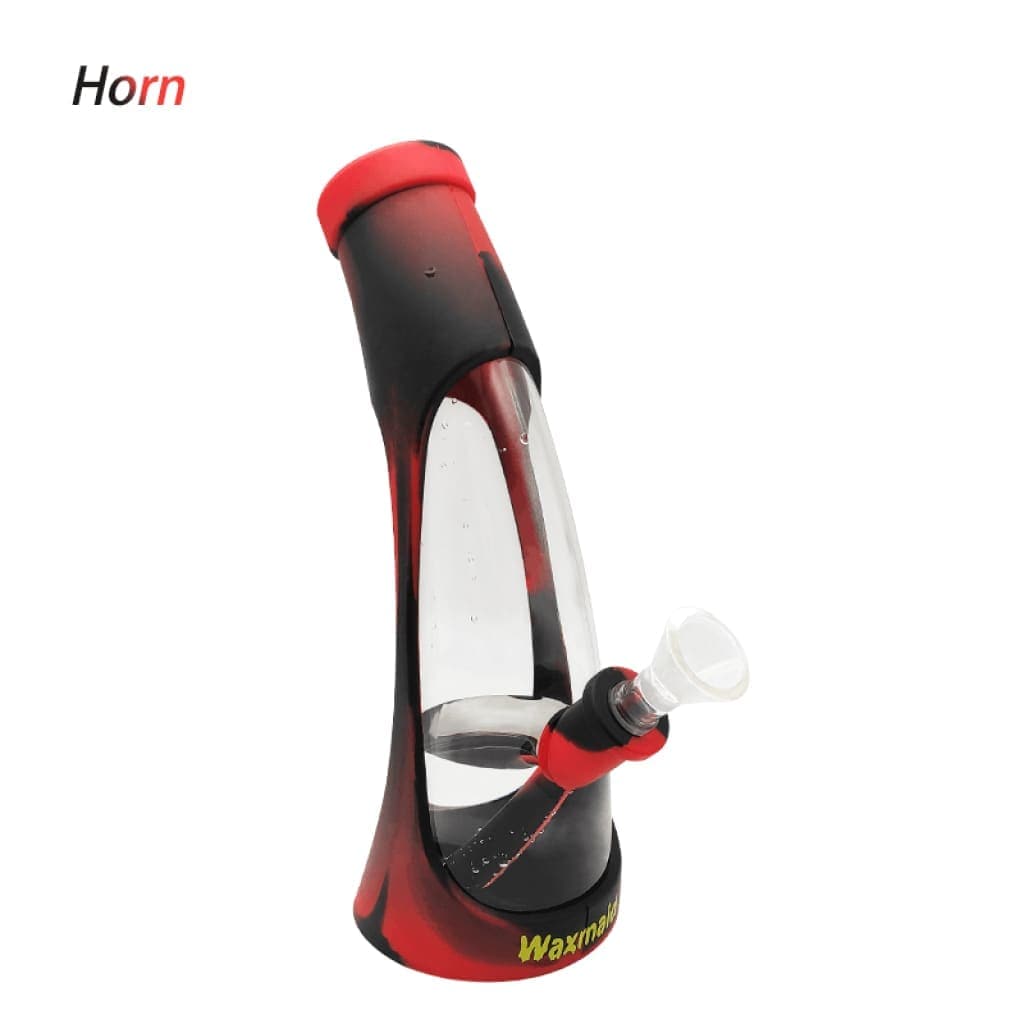 Horn Silicone Glass Water Pipe