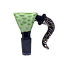 Horned Slime Slide Bowl with Reinforced Curved Horn Glass Funnel