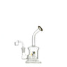 Borosilicate Glass Blue Ball Dab Rig with Polished Joint