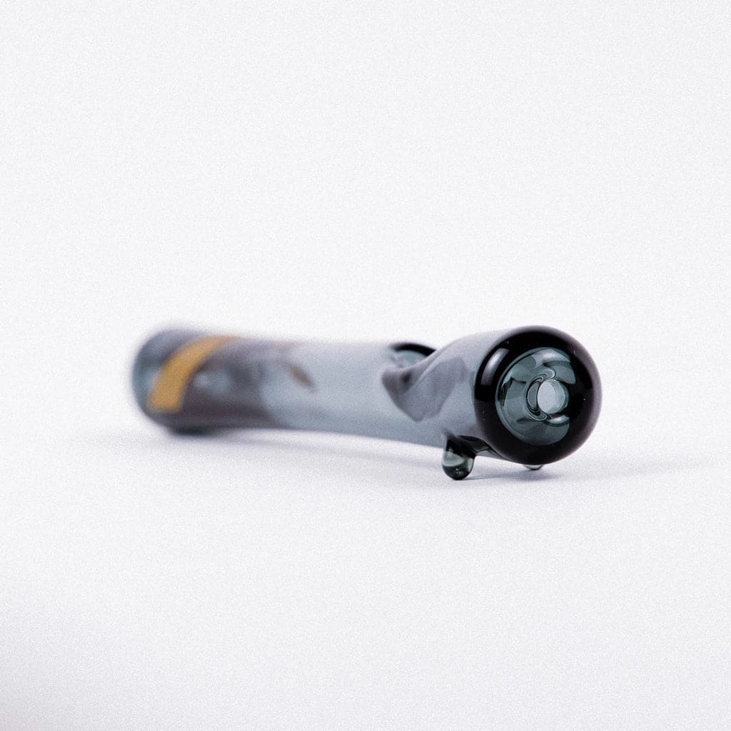 Marley Smoked Glass Steamroller With Gold Stripe