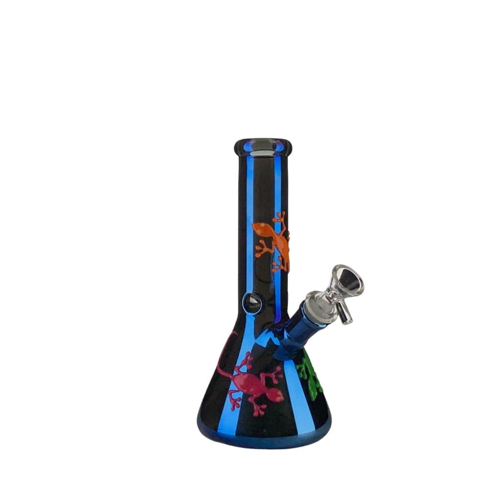 Metallic Rainbow Glass Beaker Water Pipe