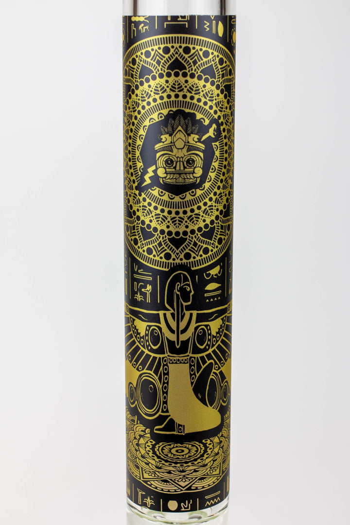 Egyptian hieroglyph 9 mm glow in the dark glass pipes_3