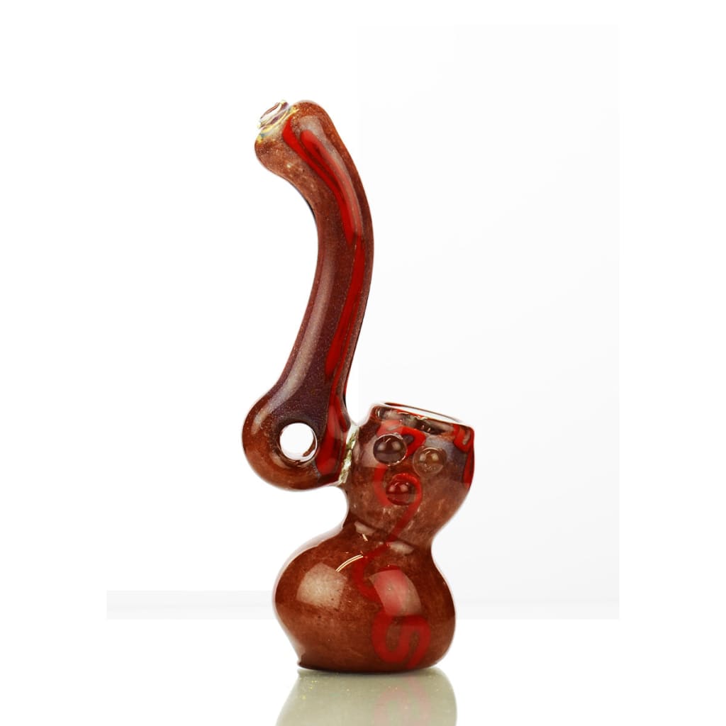 Mini Bubbler With Frit Glass Lining Art
