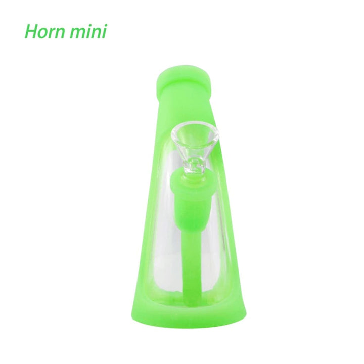 Mini Horn Silicone Glass Bubbler
