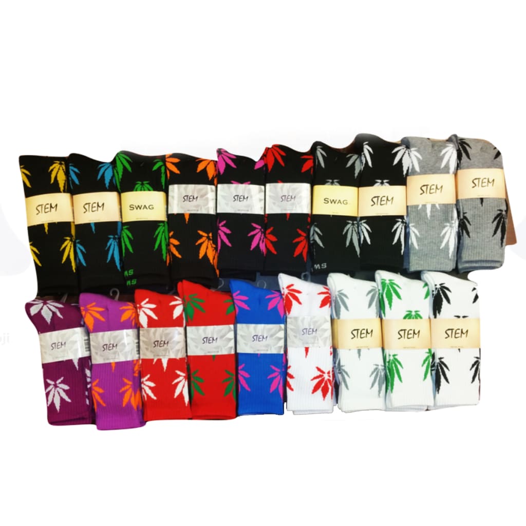 One Dozen Mix Colors Stem Socks One Size Fits All