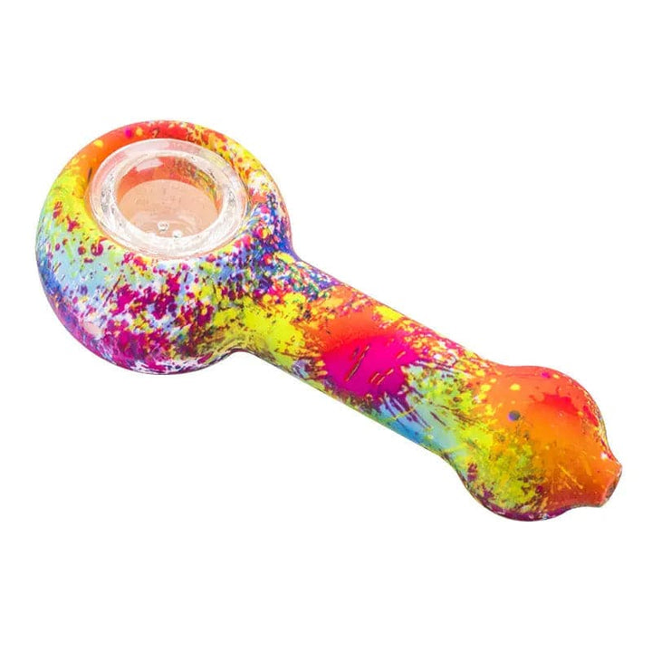 Paint-Splattered Silicone Spoon Pipe