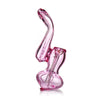 Pink Bubbler Hand Pipe with Inside Twisting Art