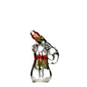Raked Rasta Bubbler (Assorted colors)