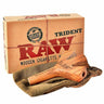 Raw Wooden Trident Holds Three Hand Rolls or Pre Rolled Cones