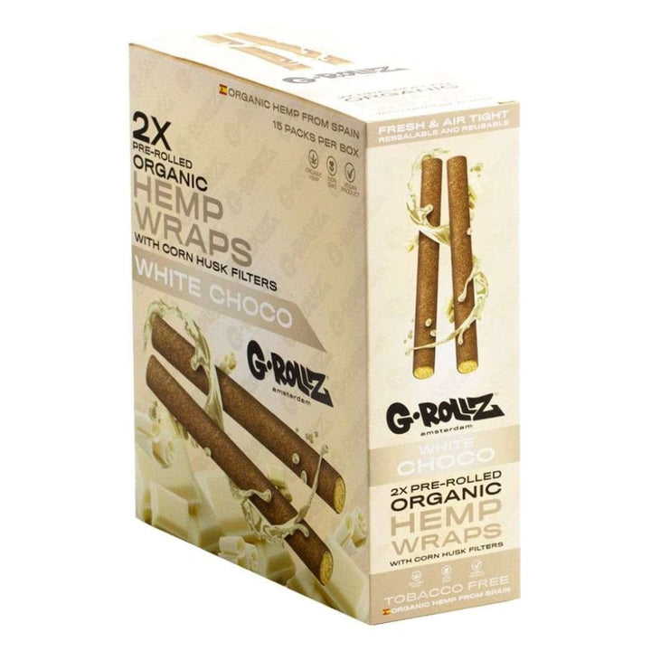 G-rollz 2x Pre-rolled Organic Cones Wraps With Filters (15 Packs Per Box)