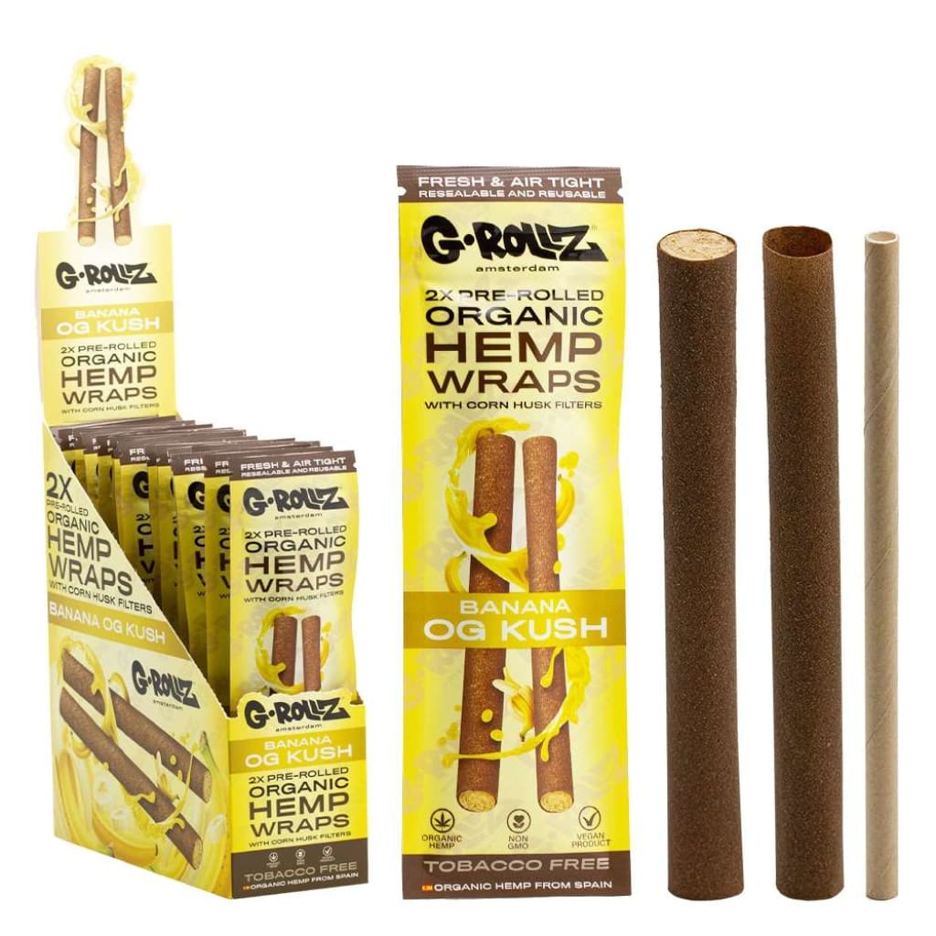 G-rollz Pet Rock Organic Hemp Wraps Pre-rolled Flavor Cones Box – MHGP