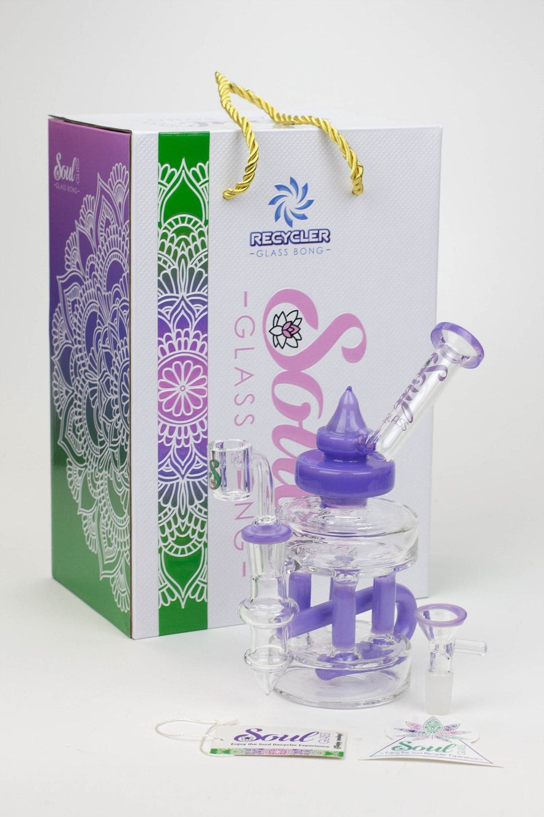 Soul glass 2-in-1 double deck recycler water pipes_3