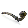 Sherlock Gold Fume Black Frit Design Hand Pipe