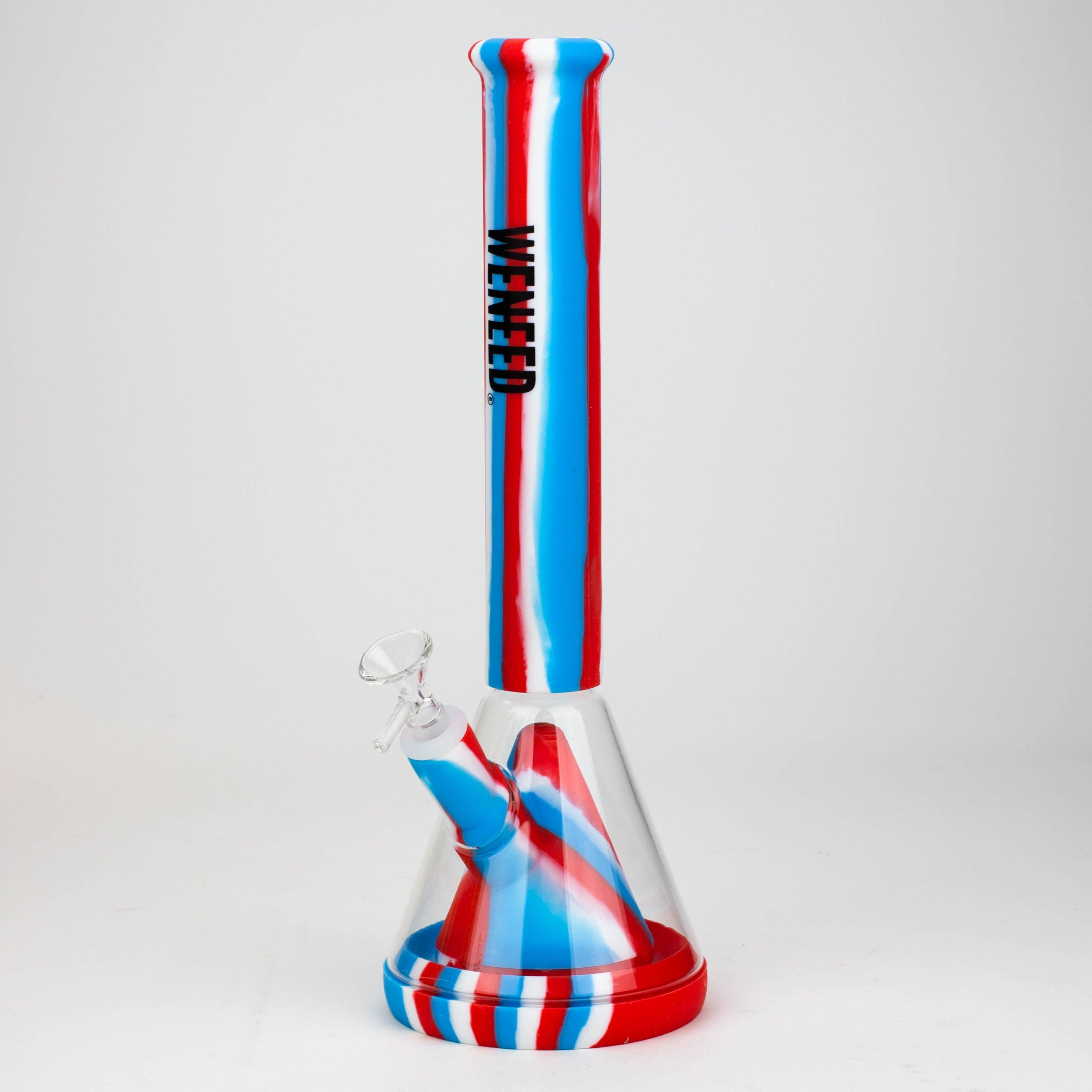 WENEED®-14" Silicone Beaker Water Pipe_3
