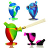 Silicone Mini Joint Holder Bubbler With Multi-color Design
