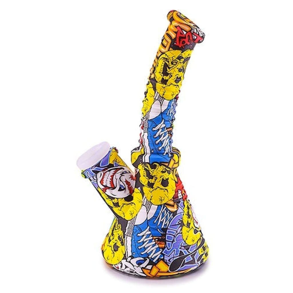 Silicone Water Pipe - Graffiti