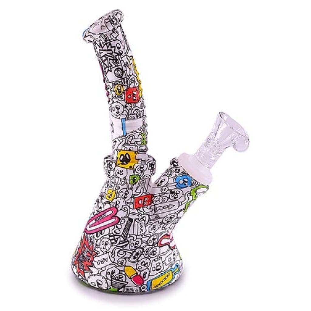 Silicone Water Pipe - Graffiti