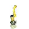 Silver Fume Glass Frit Art Bubbler Hand Pipe