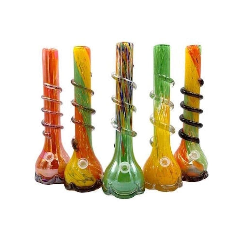 Soft Glass Water Pipe - Straight Tube (15")